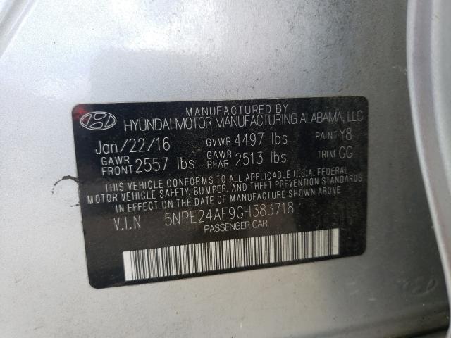 Photo 10 from auction – 2016 HYUNDAI SONATA SE with VIN 5NPE24AF9GH383718