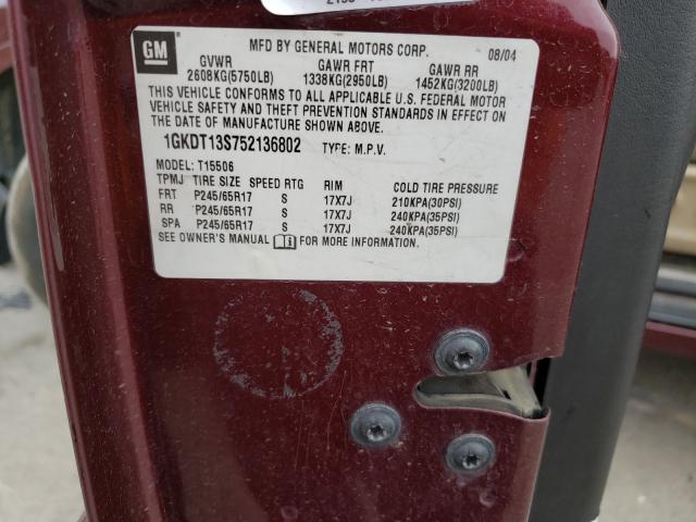 Photo 10 from auction – 2005 GMC ENVOY with VIN 1GKDT13S752136802