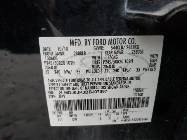 Photo 10 from auction – 2011 LINCOLN MKX with VIN 2LMDJ6JK3BBJ07997