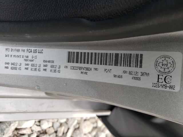 Photo 10 from auction – 2015 CHRYSLER 200 LX with VIN 1C3CCCFB5FN738634