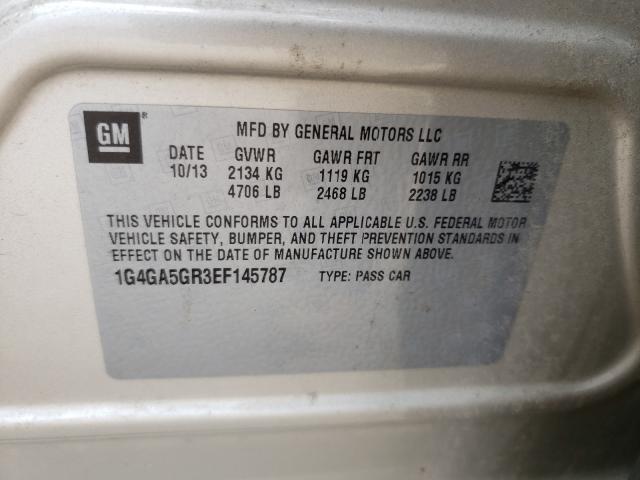 Photo 10 from auction – 2014 BUICK LACROSSE with VIN 1G4GA5GR3EF145787
