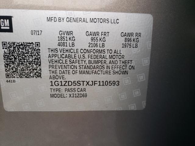Photo 10 from auction – 2018 CHEVROLET MALIBU LS with VIN 1G1ZD5STXJF110593
