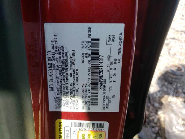 Photo 10 from auction – 2013 FORD FUSION SE with VIN 3FA6P0H72DR101317
