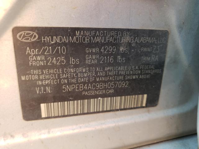 Photo 10 from auction – 2011 HYUNDAI SONATA GLS with VIN 5NPEB4AC9BH057092