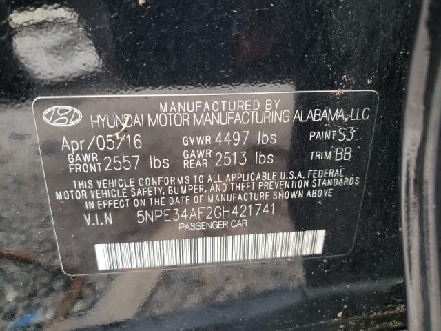 Photo 10 from auction – 2016 HYUNDAI SONATA SPO with VIN 5NPE34AF2GH421741