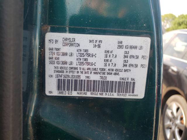 Photo 10 from auction – 1997 DODGE RAM 1500 with VIN 1B7HF16Z9VJ531695