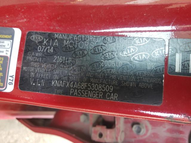 Photo 10 from auction – 2015 KIA FORTE with VIN KNAFX4A68F5308509