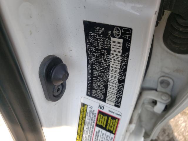 Photo 10 from auction – 2014 TOYOTA COROLLA L with VIN 2T1BURHE8EC106338