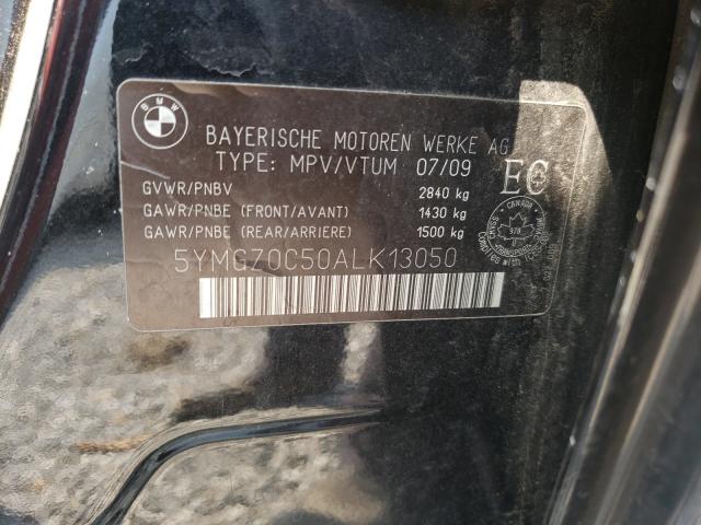Photo 10 from auction – 2010 BMW X6 M with VIN 5YMGZ0C50ALK13050
