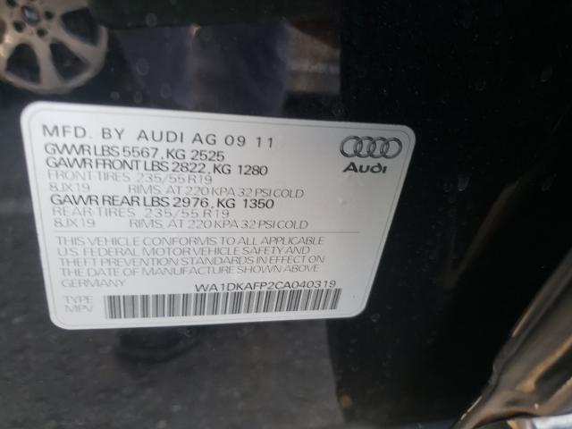 Photo 10 from auction – 2012 AUDI Q5 PREMIUM with VIN WA1DKAFP2CA040319