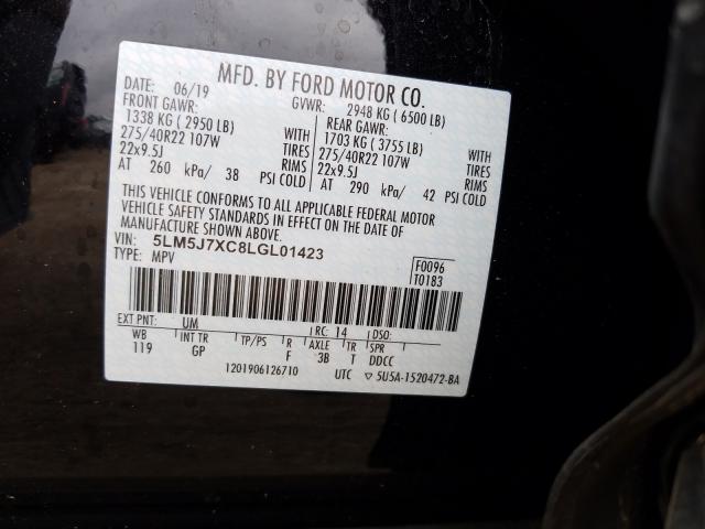 Photo 10 from auction – 2020 LINCOLN AVIATOR RE with VIN 5LM5J7XC8LGL01423