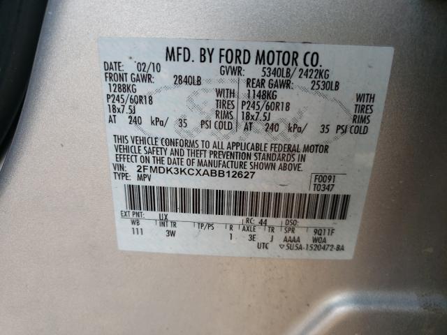 Photo 10 from auction – 2010 FORD EDGE LIMIT with VIN 2FMDK3KCXABB12627