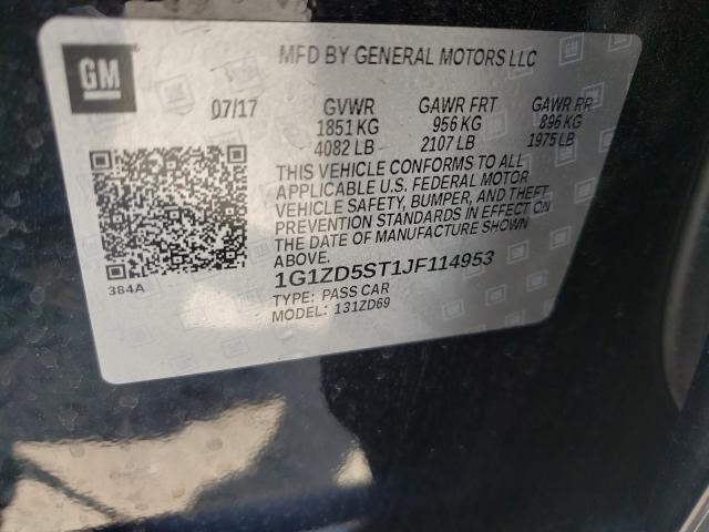 Photo 10 from auction – 2018 CHEVROLET MALIBU LT with VIN 1G1ZD5ST1JF114953