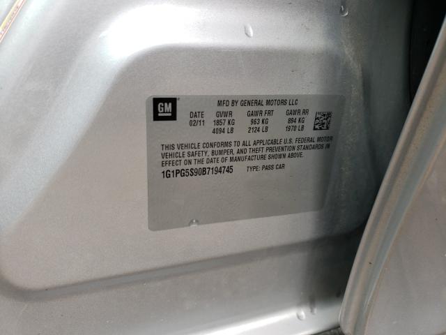 Photo 10 from auction – 2011 CHEVROLET CRUZE LT with VIN 1G1PG5S90B7194745