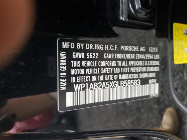 Photo 10 from auction – 2016 PORSCHE MACAN S with VIN WP1AB2A5XGLB58583