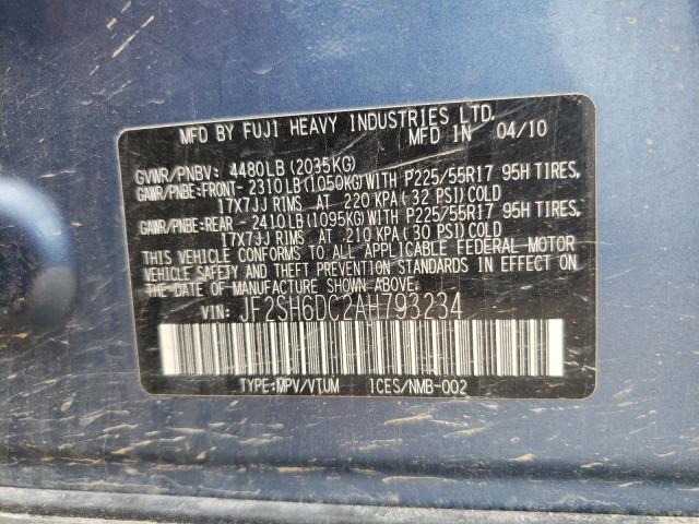 Photo 10 from auction – 2010 SUBARU FORESTER 2 with VIN JF2SH6DC2AH793234