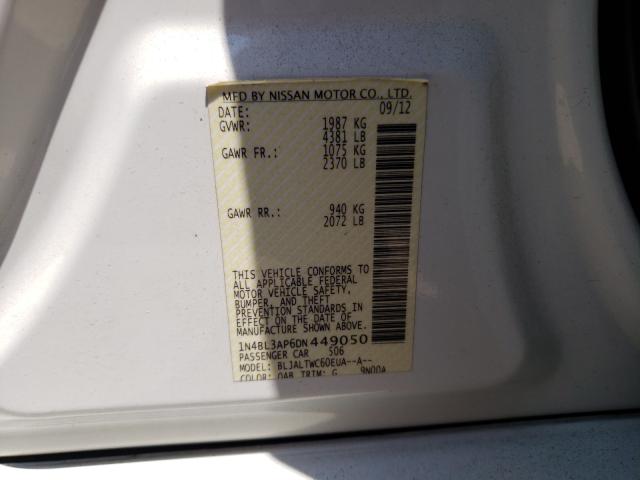 Photo 10 from auction – 2013 NISSAN ALTIMA 3.5 with VIN 1N4BL3AP6DN449050