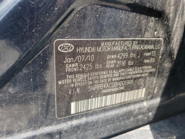 Photo 10 from auction – 2011 HYUNDAI SONATA GLS with VIN 5NPEB4AC0BH001901
