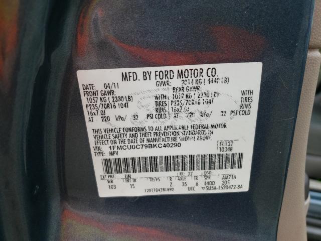 Photo 10 from auction – 2011 FORD ESCAPE XLS with VIN 1FMCU0C79BKC40290