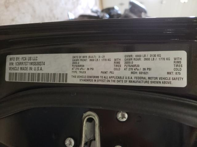 Photo 10 from auction – 2021 RAM 1500 CLASS with VIN 1C6RR7GT1MS538374