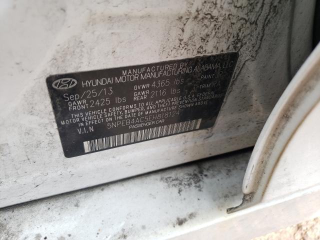 Photo 10 from auction – 2014 HYUNDAI SONATA GLS with VIN 5NPEB4AC5EH818124