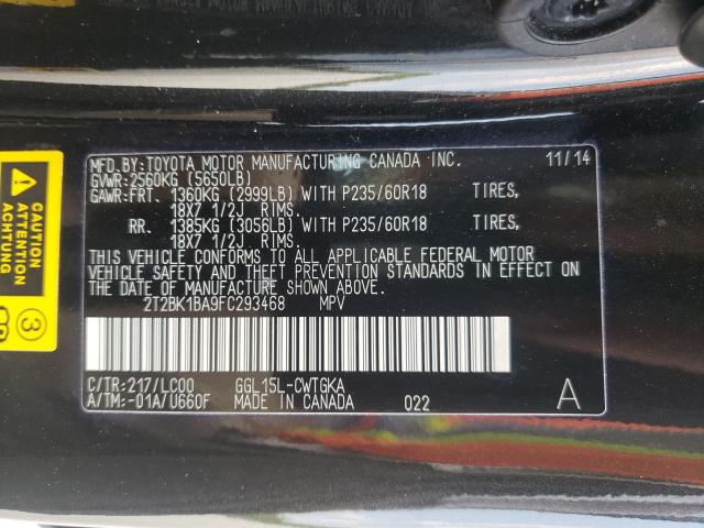 Photo 10 from auction – 2015 LEXUS RX 350 BAS with VIN 2T2BK1BA9FC293468