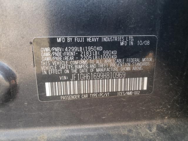 Photo 10 from auction – 2009 SUBARU IMPREZA 2. with VIN JF1GH61699H810969