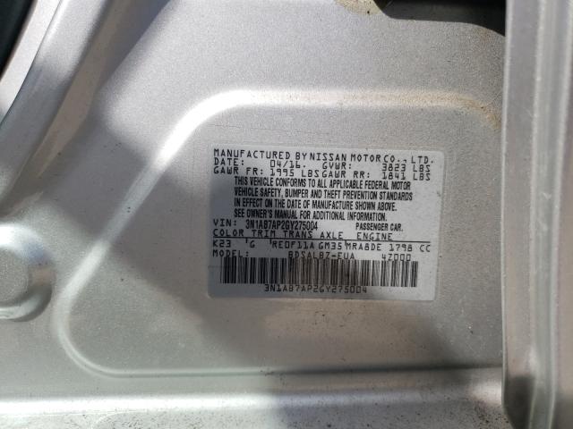 Photo 10 from auction – 2016 NISSAN SENTRA S with VIN 3N1AB7AP2GY275004