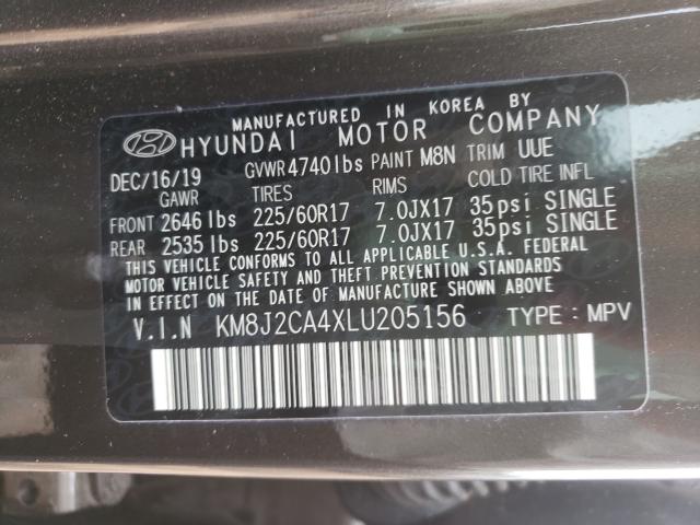 Photo 10 from auction – 2020 HYUNDAI TUCSON SE with VIN KM8J2CA4XLU205156