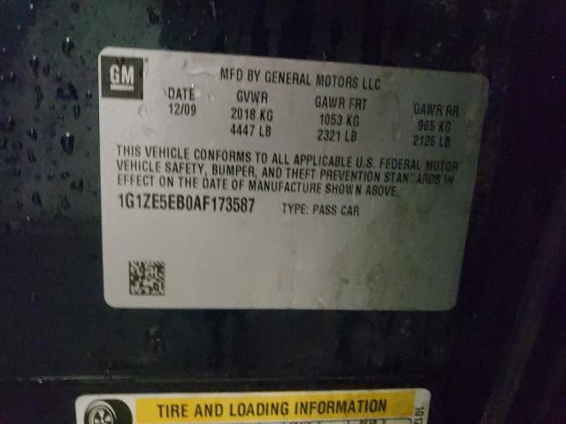 Photo 10 from auction – 2010 CHEVROLET MALIBU LTZ with VIN 1G1ZE5EB0AF173587