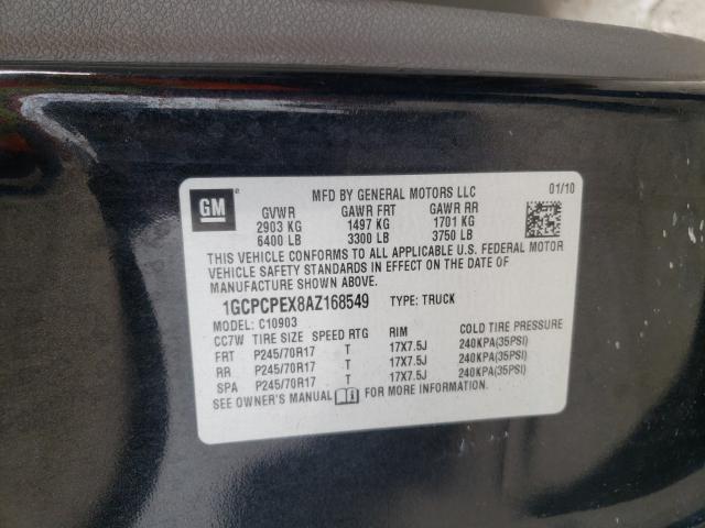 Photo 10 from auction – 2010 CHEVROLET SILVERADO with VIN 1GCPCPEX8AZ168549