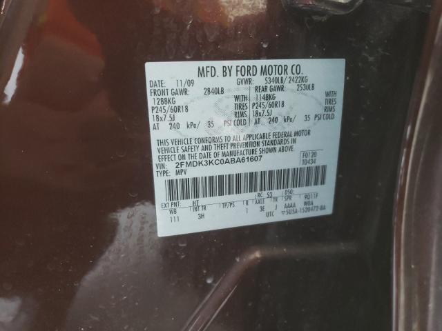 Photo 10 from auction – 2010 FORD EDGE LIMIT with VIN 2FMDK3KC0ABA61607