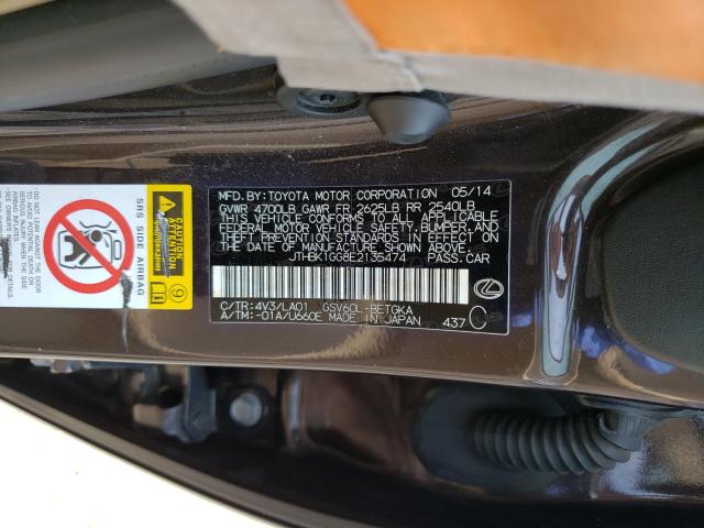 Photo 10 from auction – 2014 LEXUS ES 350 with VIN JTHBK1GG8E2135474