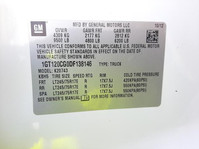 Photo 10 from auction – 2013 GMC SIERRA K25 with VIN 1GT120CG0DF138146