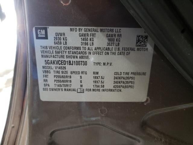 Photo 10 from auction – 2011 BUICK ENCLAVE CX with VIN 5GAKVCED1BJ100730