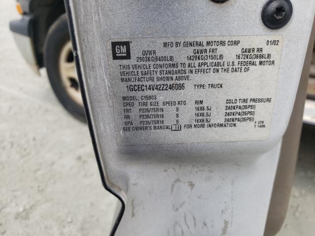 Photo 10 from auction – 2002 CHEVROLET SILVERADO with VIN 1GCEC14V42Z246086