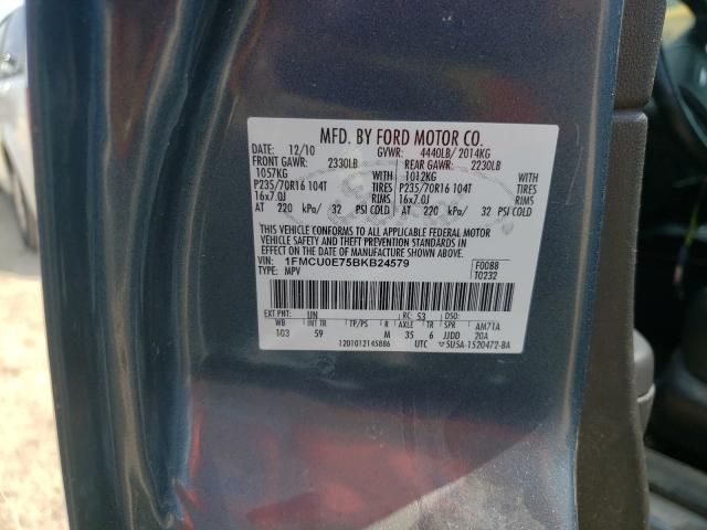 Photo 10 from auction – 2011 FORD ESCAPE LIM with VIN 1FMCU0E75BKB24579