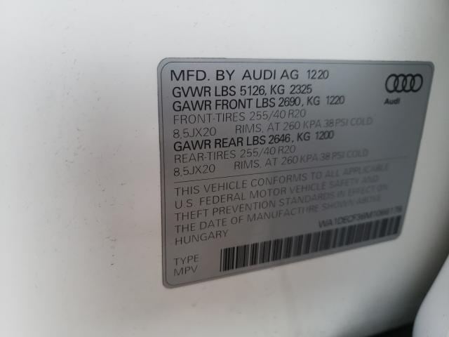 Photo 10 from auction – 2021 AUDI Q3 PREMIUM with VIN WA1DECF36M1066178