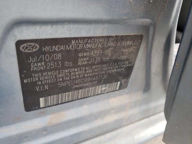 Photo 10 from auction – 2009 HYUNDAI SONATA with VIN 5NPEU46C99H487136