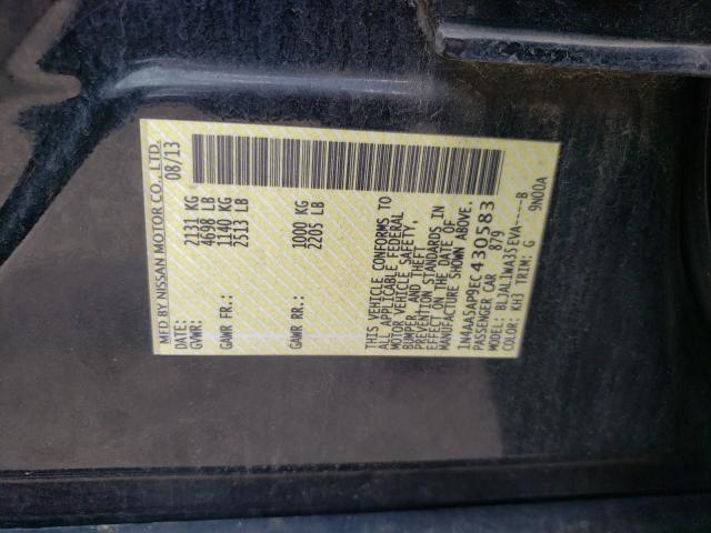 Photo 10 from auction – 2014 NISSAN MAXIMA S with VIN 1N4AA5AP9EC430583