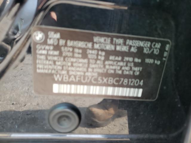 Photo 10 from auction – 2011 BMW 535 XI with VIN WBAFU7C5XBC781204