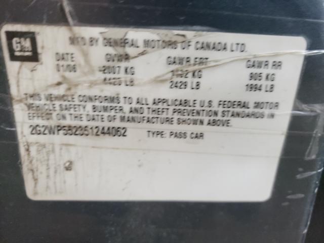 Photo 10 from auction – 2006 PONTIAC GRAND PRIX with VIN 2G2WP552361244062