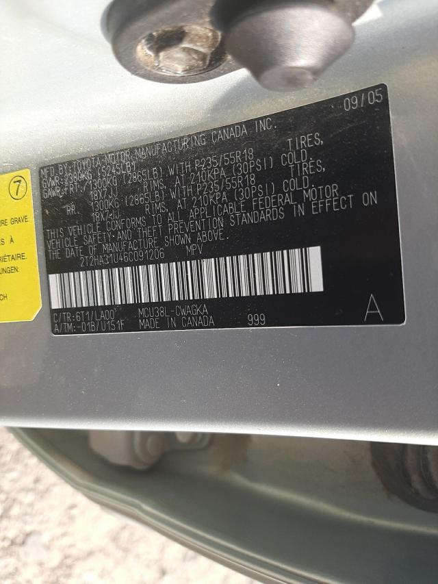 Photo 10 from auction – 2006 LEXUS RX 330 with VIN 2T2HA31U46C091206