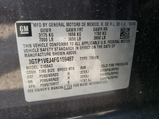 Photo 10 from auction – 2015 GMC SIERRA C15 with VIN 3GTP1VEJ4FG159487