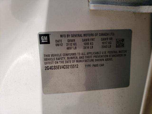 Photo 10 from auction – 2012 BUICK REGAL PREM with VIN 2G4GS5EV4C9215512