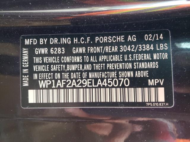 Photo 10 from auction – 2014 PORSCHE CAYENNE with VIN WP1AF2A29ELA45070