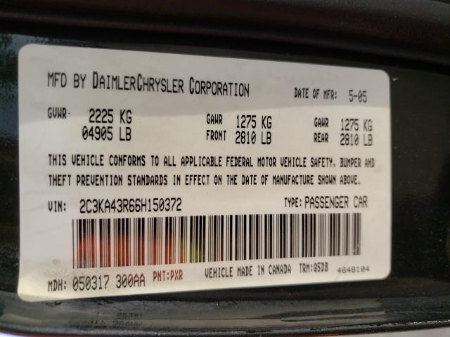 Photo 10 from auction – 2006 CHRYSLER 300 with VIN 2C3KA43R66H150372