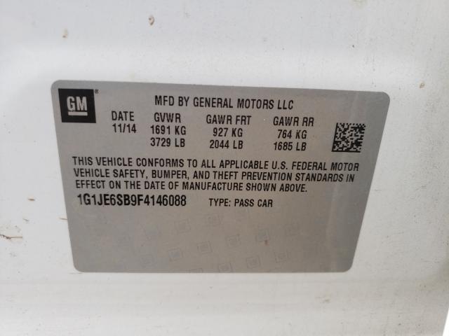 Photo 10 from auction – 2015 CHEVROLET SONIC LTZ with VIN 1G1JE6SB9F4146088