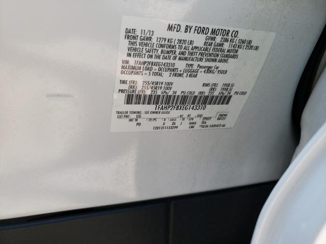 Photo 10 from auction – 2014 FORD TAURUS LIM with VIN 1FAHP2F8XEG143310