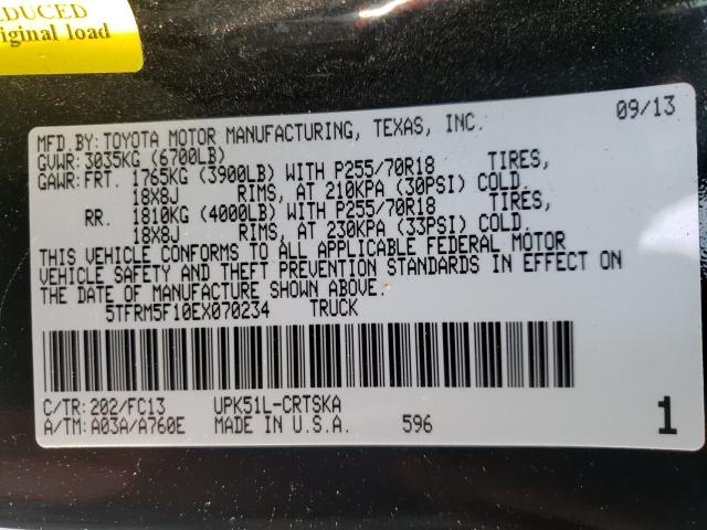 Photo 10 from auction – 2014 TOYOTA TUNDRA DOU with VIN 5TFRM5F10EX070234